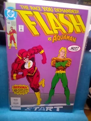 Buy The Flash #66A, Vs Aquaman , Mark Waid, 1992 • 4£