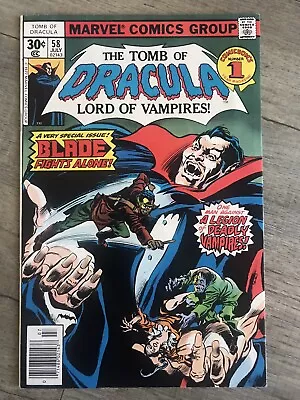 Buy Tomb Of Dracula #58 1st Solo Blade Story Marvel 1977 VFN • 39.41£