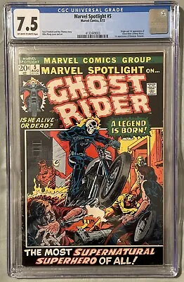 Buy Marvel Spotlight #5 (1972) Cgc 7.5 1st Print 1st App & Origin Of Ghost Rider • 1,595£