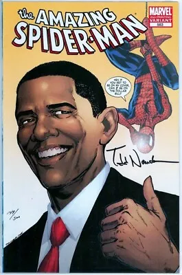Buy Amazing Spider-man #583 Obama Variant Dynamic Forces Signed Nauck Df Coa Marvel • 24.95£