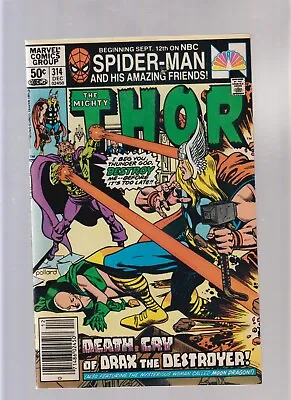 Buy Mighty Thor #314 - Newsstand - Moondragon Origin (5.0) 1981 • 3.18£