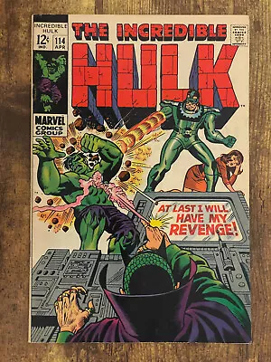 Buy Incredible Hulk #114 - STUNNING HIGH GRADE - Sandman - Marvel Comics 1969 • 29.58£