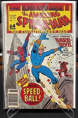 Buy AMAZING SPIDER-MAN ANNUAL #22 (1988) 1st Appearance Of SPEEDBALL NEWSSTAND VG/FN • 9.59£