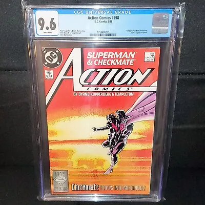 Buy Action Comics #598 CGC 9.6 1988 DC COMICS KEY 1ST APP CHECKMATE • 62.46£