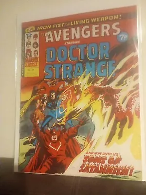 Buy The Avengers Starring Doctor Strange No. 69 Jan 11th 1975 7P UK Comic Iron Fist • 5.95£