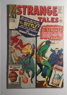 Buy Strange Tales #123 Aug 1964 First Beetle Thor Loki X-over Doctor Strange G/vg • 39.81£