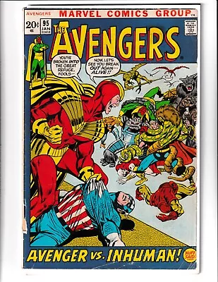 Buy Avengers 95 Vg Marvel Comics Book Iron Man Kree Skrull War Neal Adams (1972) • 12.85£