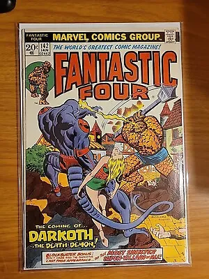 Buy VD -- FANTASTIC FOUR #142  1st Appearance Darkoth The Death Demon Marvel 1974 • 6.31£