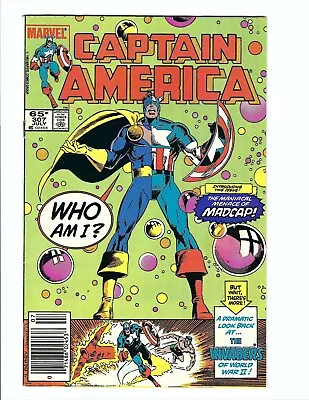 Buy Captain America 307, FN 6.0, Marvel 1985, Newsstand! 1st MadCap, Movie 🇺🇸🎥 • 16.55£