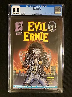 Buy Evil Ernie #1 CGC 8.0 (Malibu/Eternity 1991) 1st App Of Lady Death & Evil Ernie • 395.77£