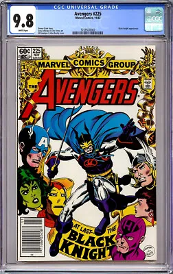 Buy Avengers #225 Cgc 9.8 White Pages Newsstand Black Knight 1982 • 139.88£