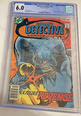 Buy Detective Comics #474 CGC 6.0 DC Comics Dec 1977 1st App Deadshot • 154.95£