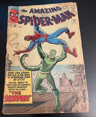 Buy AMAZING SPIDER-MAN #20 (1964) **1st Scorpion!** No Pin-Up—Story Not Affected! • 144.07£