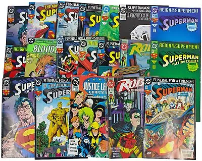 Buy LOT OF 19 VTG 90s DC COMIC BOOKS Superman Action Justice League Supergirl Robin • 50.59£