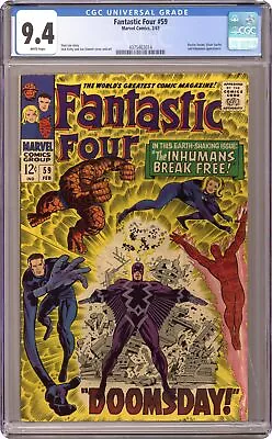 Buy Fantastic Four #59 CGC 9.4 1967 4375463014 • 255.85£