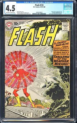 Buy DC Flash #110 CGC 4.5 OW-W Pages 1959-1960 - First Kid Flash And Weather Wizard • 819.51£