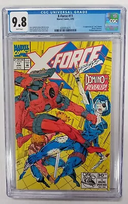 Buy X-Force #11 CGC 9.8 1992 1st Appearance Of  Real  Domino Deadpool Appearance WP • 63.92£