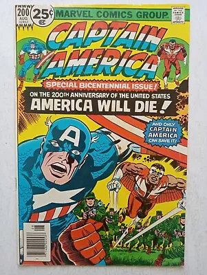 Buy Marvel Captain America #200 Bronze Age 1976 Comic Book Falcon Bicentennial Issue • 7.90£