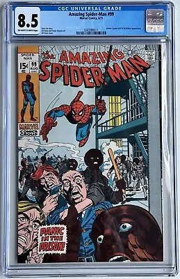 Buy Amazing Spider-Man #99 CGC 8.5 OW/W: Johnny Carson & Ed McMahon Appearances • 86.58£