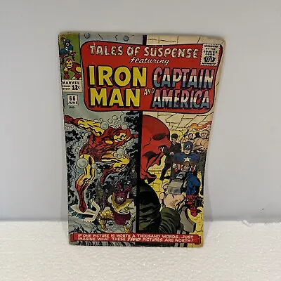 Buy Tales Of Suspense #66 Cap America & Iron Man 1965 1st Red Skull Origin Key 🔑💥 • 51.97£