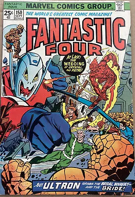 Buy Fantastic Four #150 Sept 1974 Wedding Of Crystal And Quicksilver! Ultron App • 24.99£