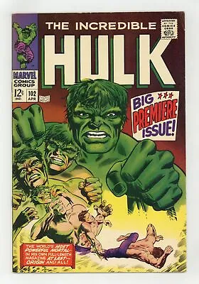 Buy Incredible Hulk #102 VG/FN 5.0 1968 • 177.40£