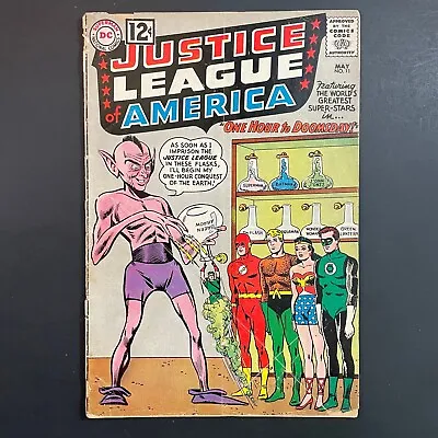 Buy Justice League Of America 11 Silver Age DC 1962 Flash Wonder Woman Comic Book • 19.68£