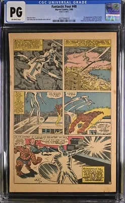 Buy Fantastic Four #48 Page 12 Only 1st Silver Surfer & Galactus CGC PG Authentic • 130.09£