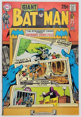 Buy Batman #218 1970 8.0 VF;80-Pg Giant/G-67;  Strangest Cases From Batman's File!  • 41.80£