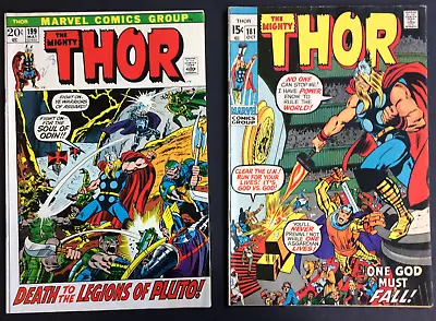 Buy Thor 181, 199  1st Ego Prime, John Buscema, Neal Adams, Ragnarök Eve FINE 1970 • 22.96£