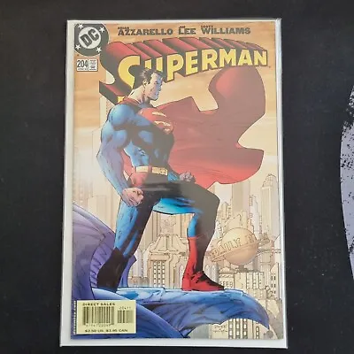 Buy SUPERMAN 204 JIM LEE  BRIAN  AZZARELLO  Classic SUPERMAN DC COMICS 2004 • 80£