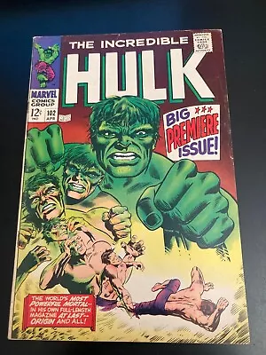 Buy INCREDIBLE HULK #102 (Marvel Comics/1967) *First Issue Key!*  (FN++) To (FN/VF) • 154.92£