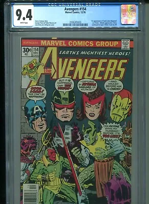 Buy Avengers #154 CGC 9.4 (1976) George Perez Attuma 1st Tyrak Jack Kirby Cover • 156.83£