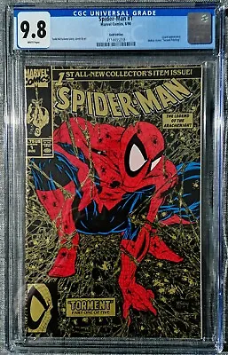 Buy Spider-man #1 1990 CGC 9.8 Torment  Gold Variant Todd McFarlane Cover Art • 140£