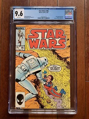 Buy Star Wars #86 CGC 9.6 White Pages Marvel 1984 Direct Edition • 120.08£