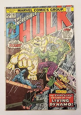 Buy Marvel Comic Incredible Hulk Vol 1 No 183 Jan 1975 • 6.31£