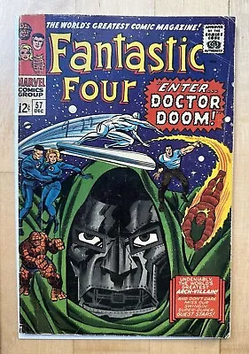 Buy Fantastic Four #57 Marvel 1966 Kirby Stan Lee Silver Surfer Dr. Doom VG+ • 40.02£