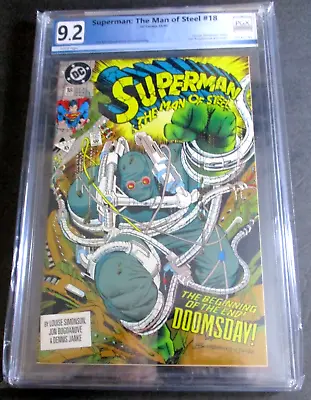 Buy Superman The Man Of Steel #18 1st Full Doomsday 1992 Pgx Graded Wp 9.2 Clean • 23.71£