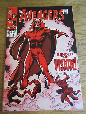 Buy AVENGERS 57 - 1st Appearance THE VISION - Silver Age 1968 Fine+ • 300£