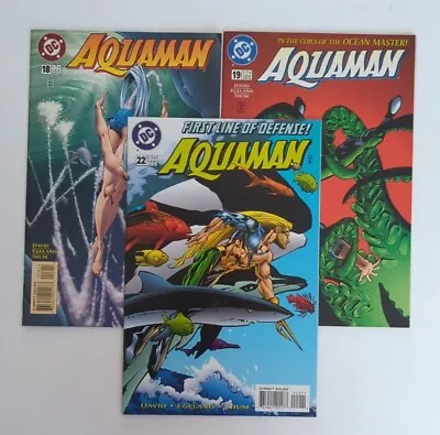 Buy Lot Of 3 1996 DC Aquaman Comics #18 19 & 22 VF/NM • 6.83£