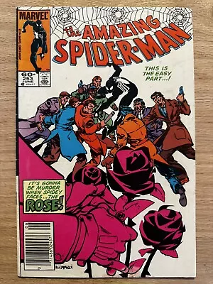 Buy Amazing Spider-Man #253 KEY 1st Appearance Of The Rose Newsstand Edition 1984 • 10.72£