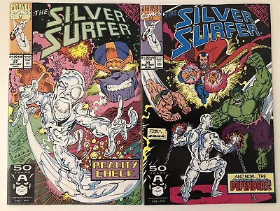 Buy Silver Surfer #57 & 58. Nice Condition. Marvel Comics • 8£