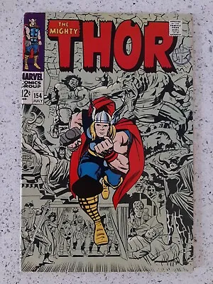 Buy Thor #154 1st App Mangog. Jack Kirby Cover. • 65£