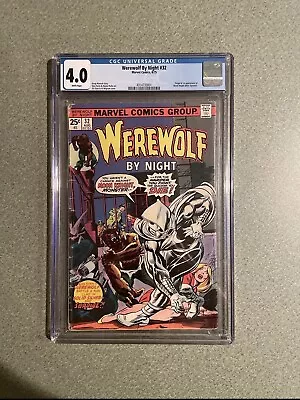 Buy Werewolf By Night #32 (CGC 4.0) 1975 White Pages, 1st Appearance Of Moon Knight • 491.70£