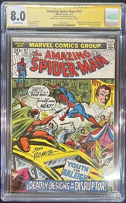 Buy Amazing Spider-man #117 CGC 8.0 Signed John Romita Double Cover • 514.67£