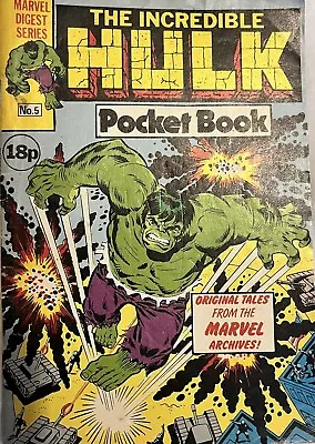 Buy Marvel Digest Pocket Book The Incredible Hulk No 5 • 0.99£