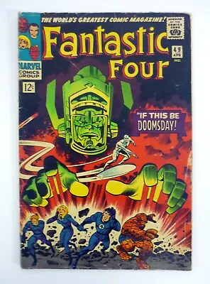 Buy Fantastic Four #49 Marvel Comics 1st Full Galactus 2nd Silver Surfer VG 1966 • 569.23£