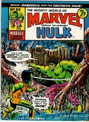 Buy UK Mighty World Of Marvel #89 Feat. Hulk #129 Daredevil #13 Fantastic Four #42 • 6.01£