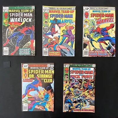 Buy Marvel Team Up.Spider-Man:#55/62/77/80/83.1976-79. 5 Comic Bargain Bundle.Sale • 16£