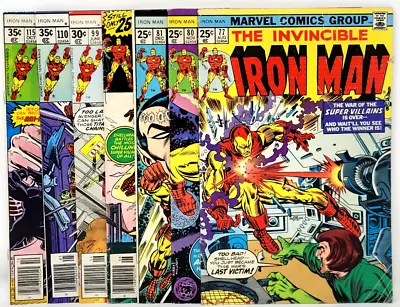 Buy Marvel Invincible Iron Man 77 80 81 Black Lama 87 Blizzard 99 110 115 Bronze Age • 23.69£